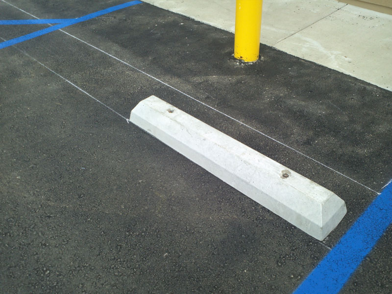 Rubber & Concrete Wheel Stop & Parking Block Installation California
