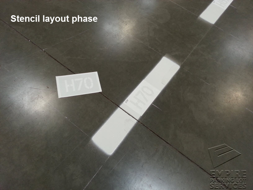 Warehouse Floor Stenciling
