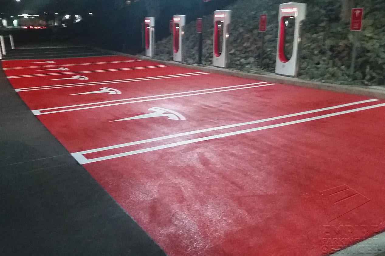 Line Striping Los Angeles Tesla Motors