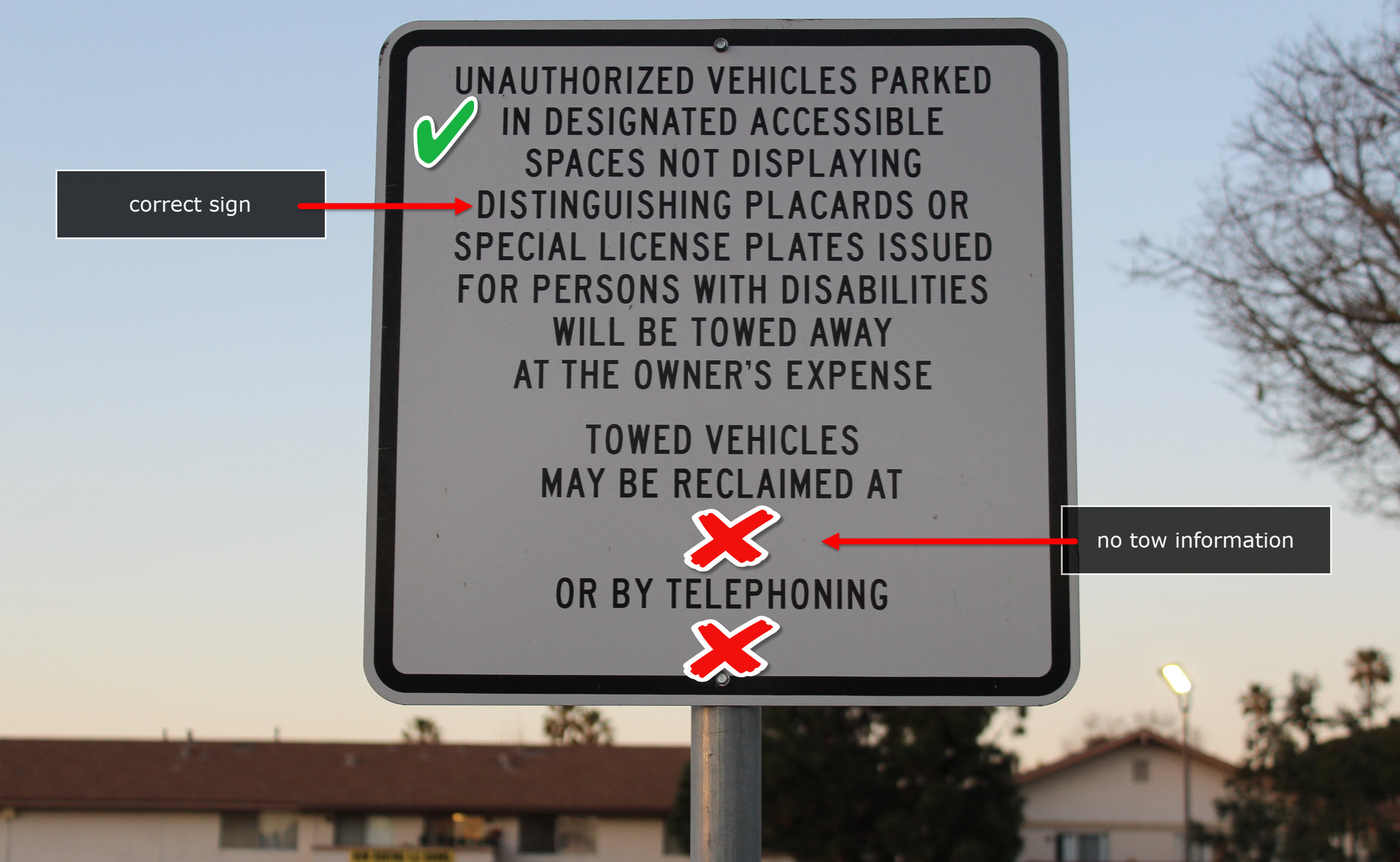ADA Entry Sign Issues