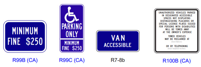 Current ADA Signs Required in California