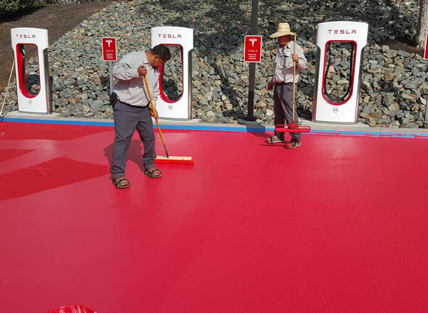 los-angeles-parking-lot-striping-tesla