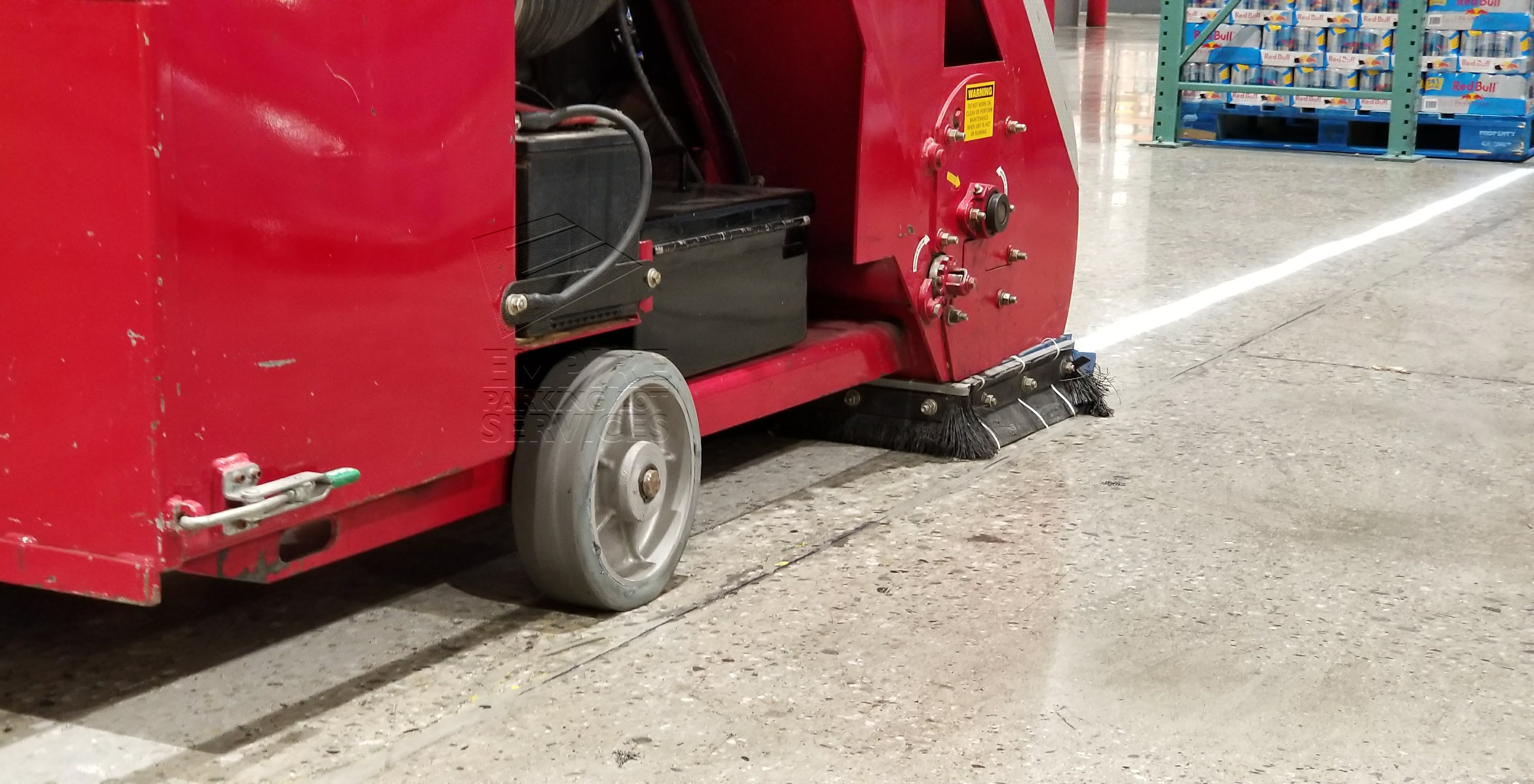 warehouse striping removal Empire Parking Lot Services