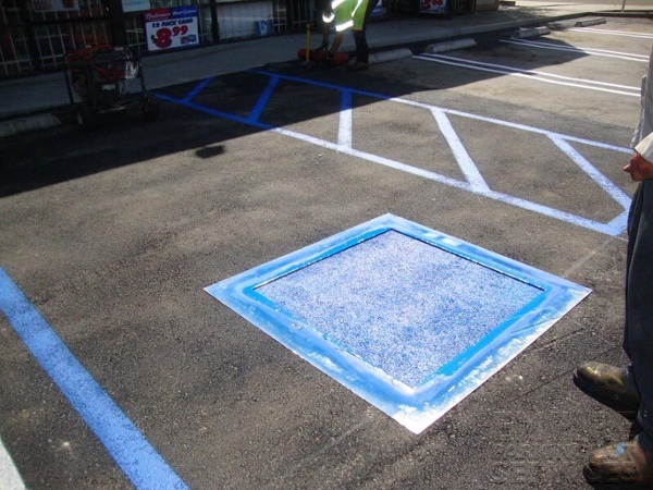 Handicap Parking Spot Striping